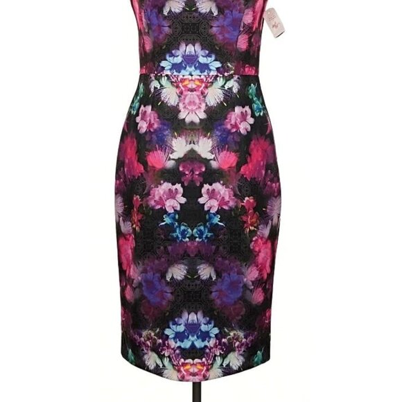 NWT Betsey Johnson bright floral print dress, size 6 - Picture 2 of 8